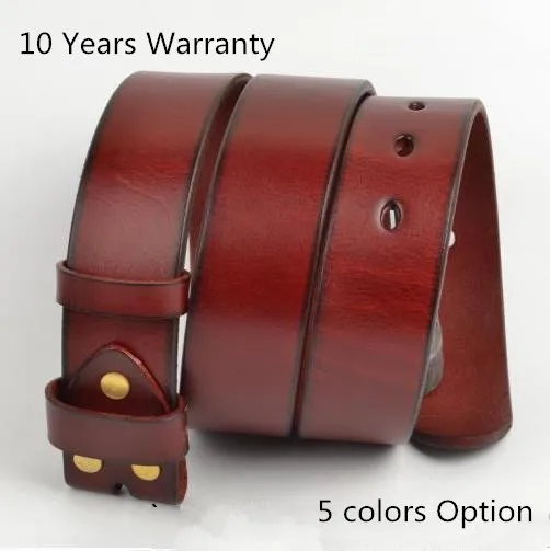

38.5cm men belt without a head leather belt head layer cowhide belt buckle leather belt men's casual hand fit for buckle 39-40mm