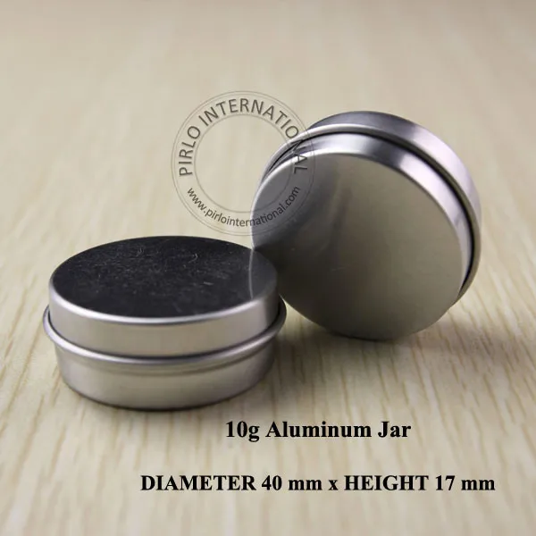 

50pcs/lot 10g Top Empty Aluminum Cream Jar Tin Cosmetic Lip Balm Containers Nail Derocation Crafts Pot Bottle