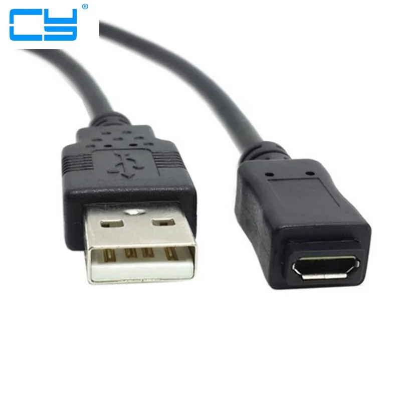 

Micro USB B Type 5pin Female to USB 2.0 Male Connector Extension Cable 25cm