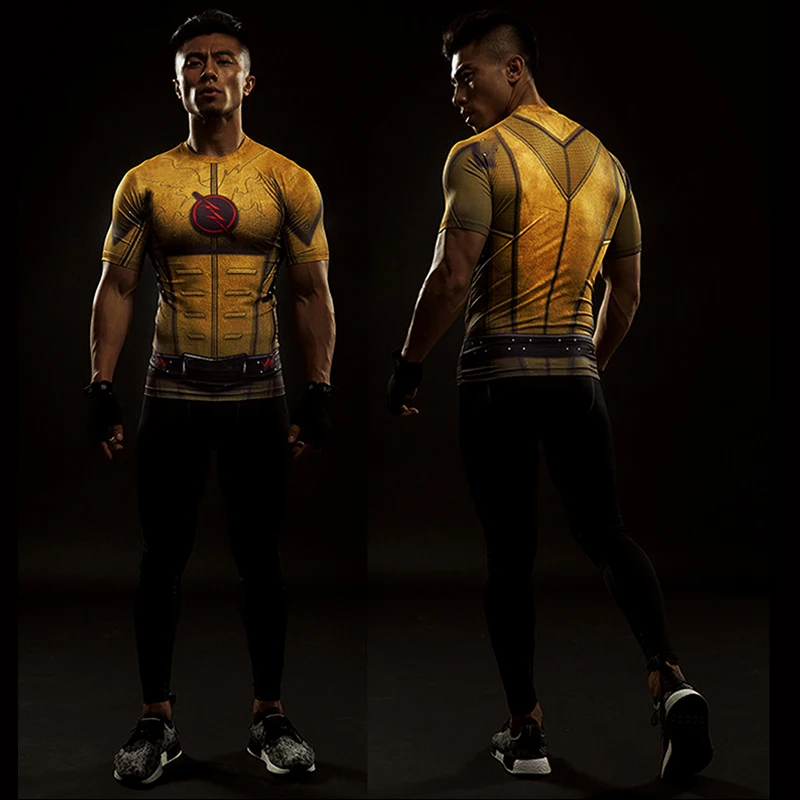 3D футболка супергероя, Мужская футболка для фитнеса, компрессионная футболка с длинными рукавами, полиэстер, футболка с длинными рукавами
