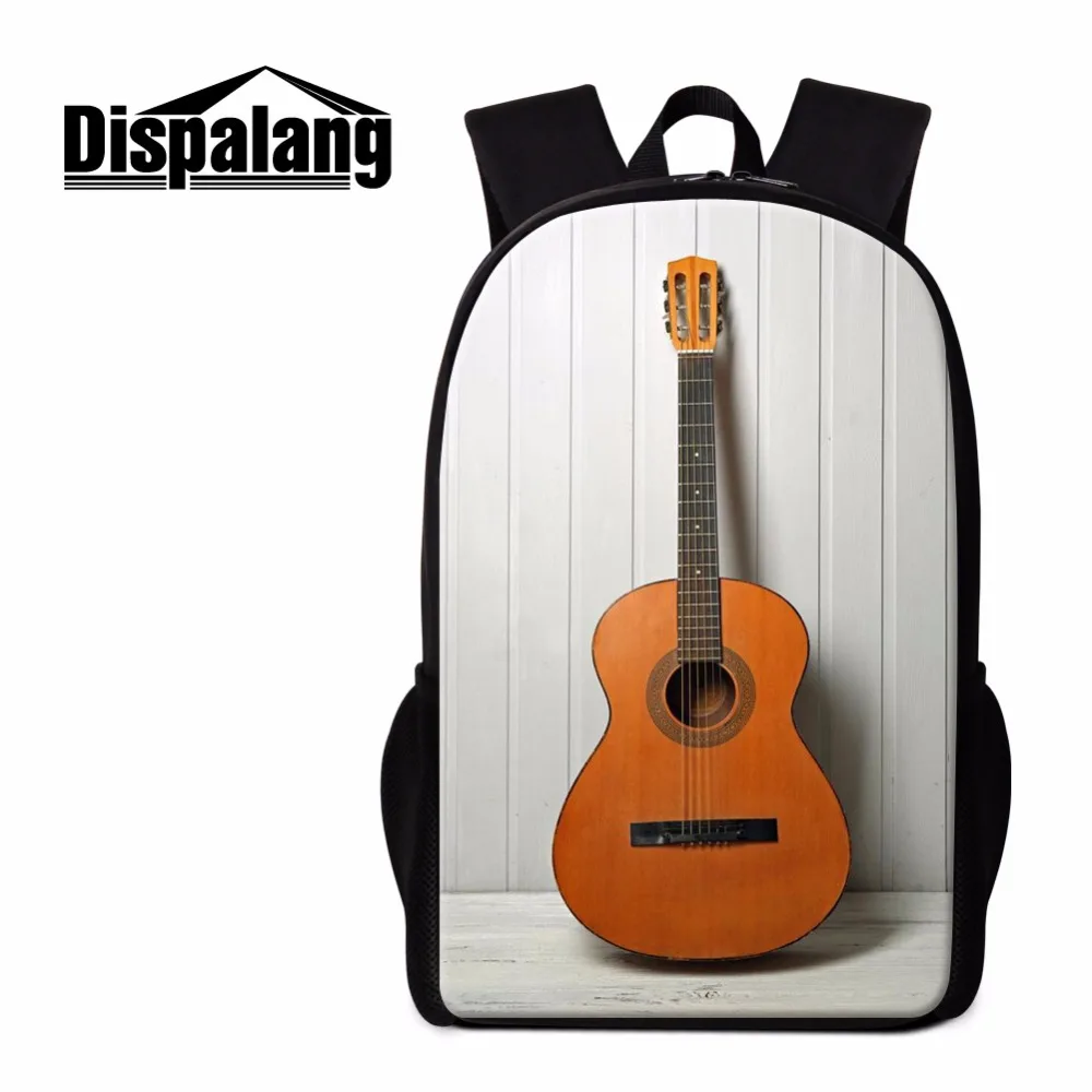 

Dispalang Guitar Print Back to School Backpack Art Violin Bookbag Pattern Trendy Rucksacks for Girls Teenager Back Bag Brands