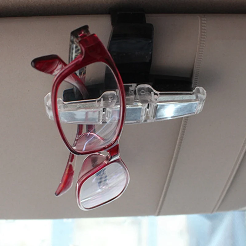 Top Quality Car Sun Visor Clip Holder For Dual Sunglasses Eyeglass
