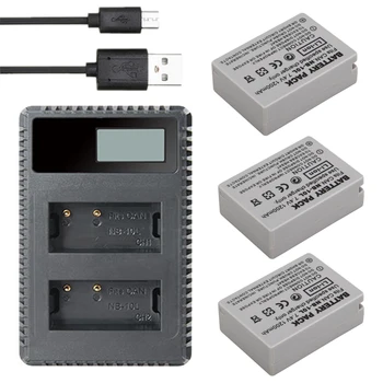 

3x NB-10L NB10L NB 10L 7.4V 1200mAh Battery + USB LCD Dual Charger For Canon G1X G15 G16 SX40HS SX50HS SX60HS SX40 SX50 SX60 HS