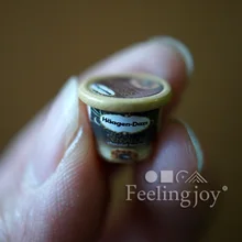 1:12 1:24 милый мини кукольный домик миниатюрное украшение дома Еда моделирование мороженого