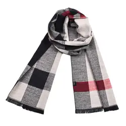 Guttavalli модные для мужчин двойными бортами большой ширина линии длинная теплая шаль зима геометрический хлопок шарфы для женщин мужской
