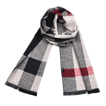

Guttavalli Fashion Men Double Sides Big Width Lines Long Warm Shawl Winter Geometric Cotton Scarves Male Chevron Plaids Scarf
