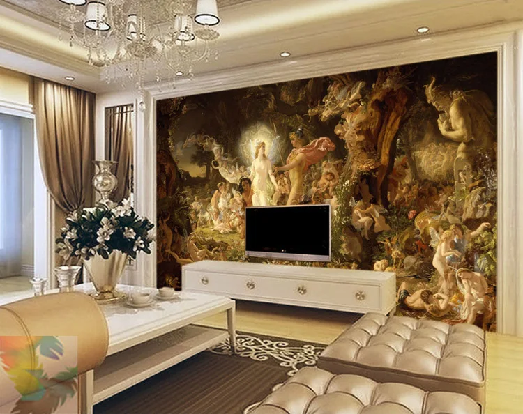 Classical oil painting Wall Murals Custom 3D Wallpaper European Photo