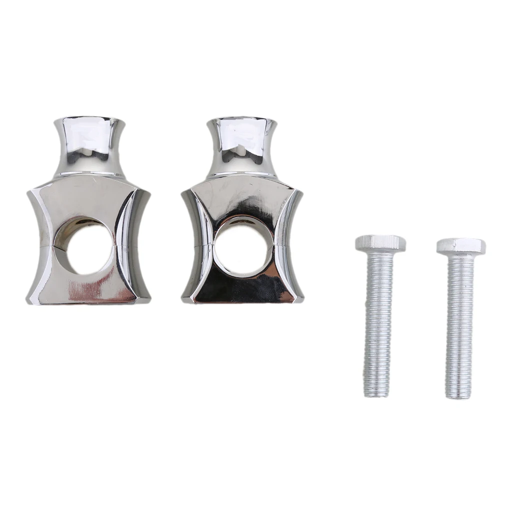 Chrome Universal Motorcycle Pit Dirt Bike Handle Bar Handlebar Riser Clamp Mount High Quality Chrome Aluminum Alloy