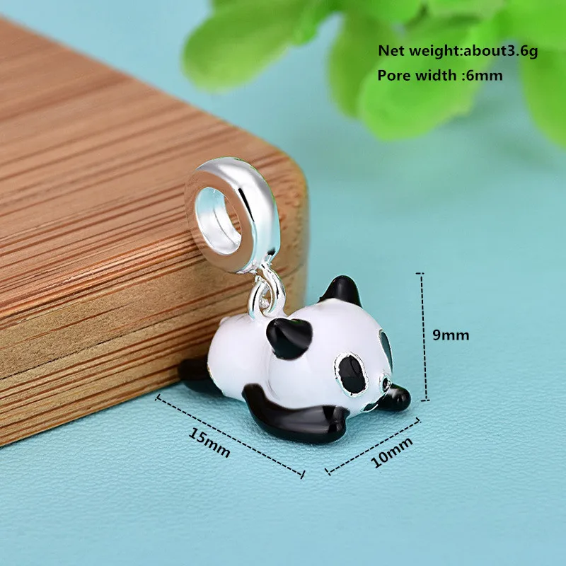 

925 Silver Enamel Charms DIY Jewelry for Women Bracelets Accessories DIY Pendant Charms Enamel Jewelry Components
