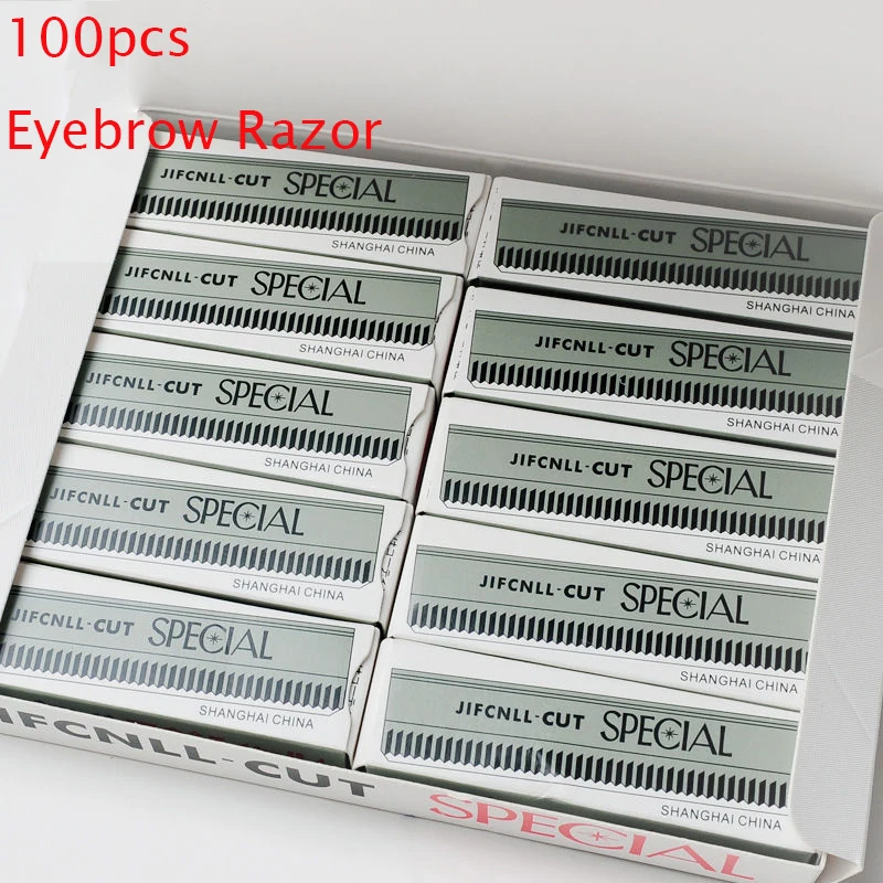 

Permanent Makeup Stainless Steel Microblading EYEBROW RAZOR Pack of 100 white tattoo supplies for eyebrow tattoo
