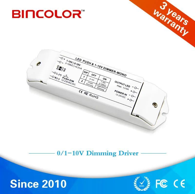 BC 331 10A 1 10V 1 channel fluorescent lamps dimmer, 0 10v LED lamp