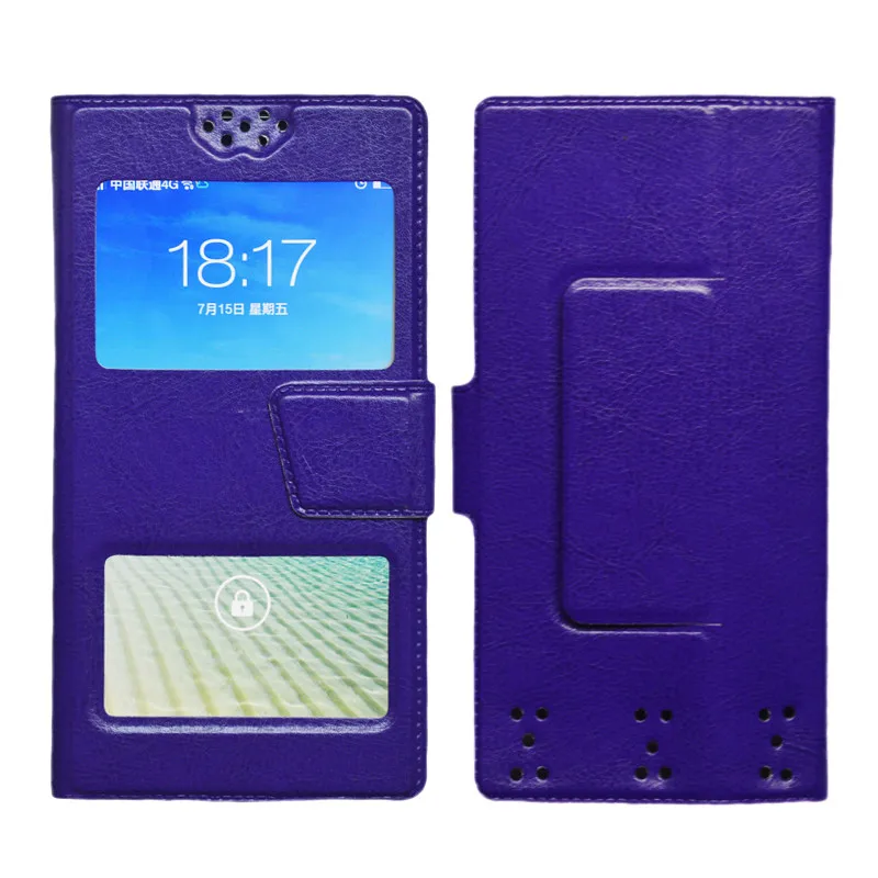 Чехол dower me из искусственной кожи с двойным окошком для Alcatel One Touch Pop D5 5038D|case cover|cover
