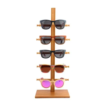 

Wholesale Bamboo Jewelry Sunglasses Display Frame Sunglasses Show Wooden Glasses Exhibition Retro Counter Display Stand