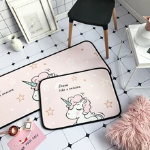 Мультфильм Розовый Единорог Фламинго Ковры ковры Коврики с животным принтом Ванная комната Кухня ковры коврики для Гостиная против скольжения