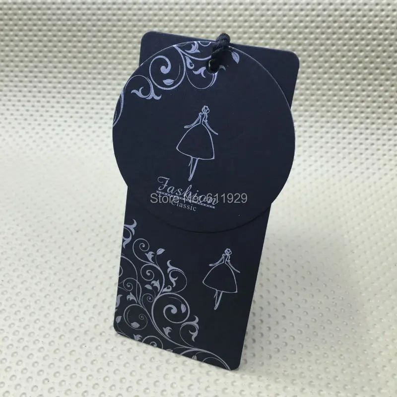 customclothingblackmattepapertagjewelrypricetaggarmentprintedlabelroundcardboard