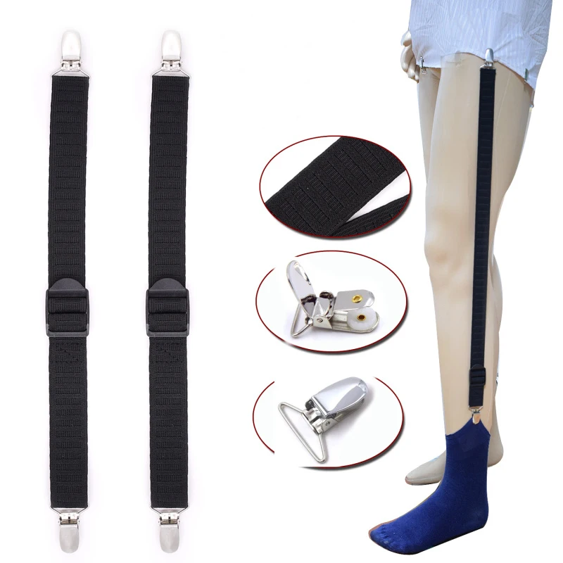 Unisex-Black-Shirt-Stays-Holder-Straight-Suspenders-Adjustable-Uniform-Business-Style-Suspender-Shirt-Garter-For-Men