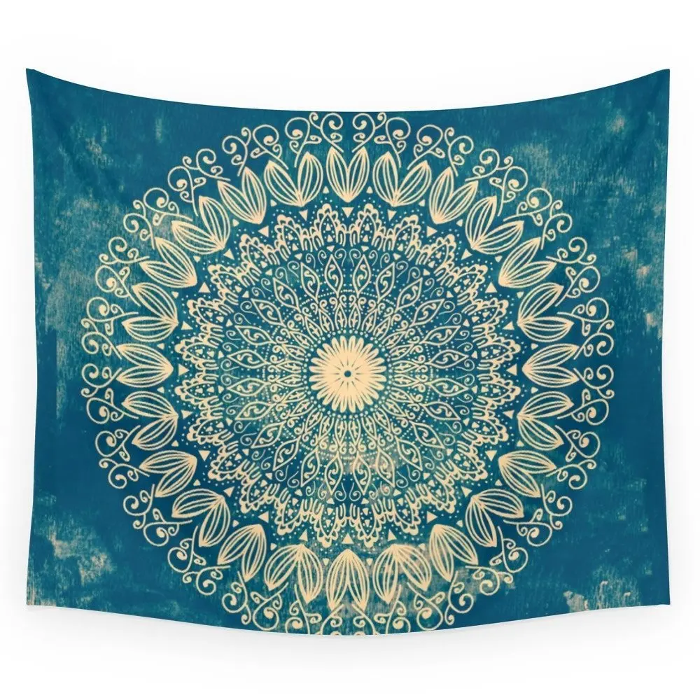 

BLUE ORGANIC MANDALA Wall Tapestry Hanging Tapestry For Wall Decoration Fashion