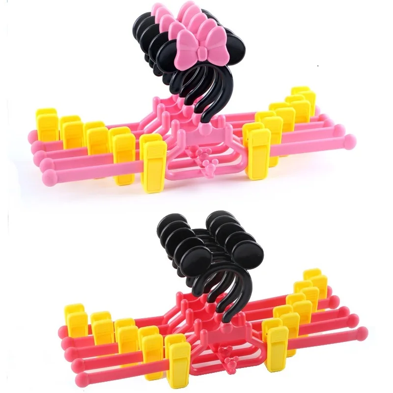 

10pcs Retractable Children's Hangers Thicken Durable Kids Clothes Shelf Cartoon Baby Drying Rack No Trace Non-slip Adult Hangers