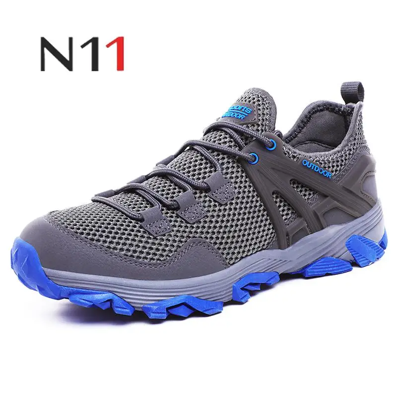 

N11 2019 New Men's Summer Mesh Lightweight Casual Shoes Breathable Zapatillas Non-slip Wear Hiking Shoes Sneakers Large Size 46