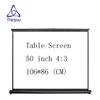 Thinyou 50 inch 4:3 HD easy carry projector screen Manual pull down type Adjustable Height for home hotel convenient usage ► Photo 1/6