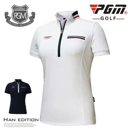 PGM 2017 new Golf Wear Women's Golf T-Shirt Summer Breathable quick-drying Short Sleeve Golf T-shirt 86% Polyester 14%Spandex