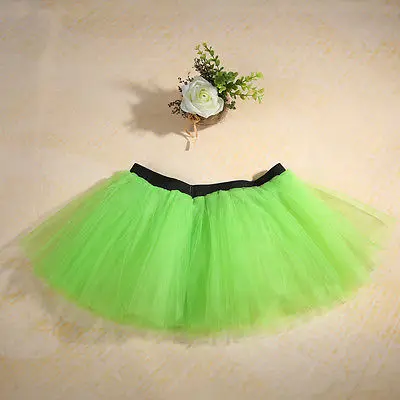 3Layers Adult Women Tutu Tulle Skirt Petticoat Dance Halloween Party Fancy