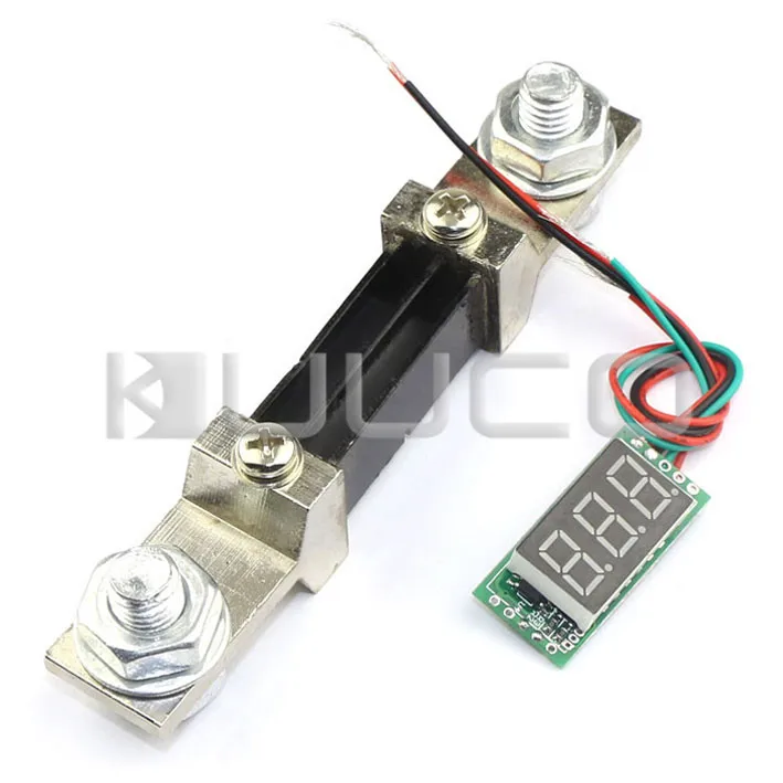 

Digital Meter 0.36" Green LED Digital Ammeter DC 0~300A Current Meter DC 12V/24V Ampere Meter + Resistive Shunt