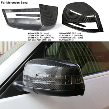 

Car Accessories Carbon Rear View Mirror Cover For Mercedes A B C E S Class W176 W246 W204 W207 W212 W221 X204 GLK GLA CLA CLS