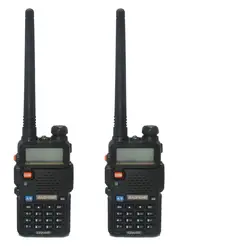 2-PCS новый черный Baofeng UV-5R портативной talkie136-174/400-520 мГц двухстороннее Радио Корабль из Франции