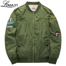 LOMAIYI 6XL мужской женский курточка бомбер для мужчин ВВС пальто 2017 Весна Военная Униформа ветровка пилот Бейсбол куртки, BM003
