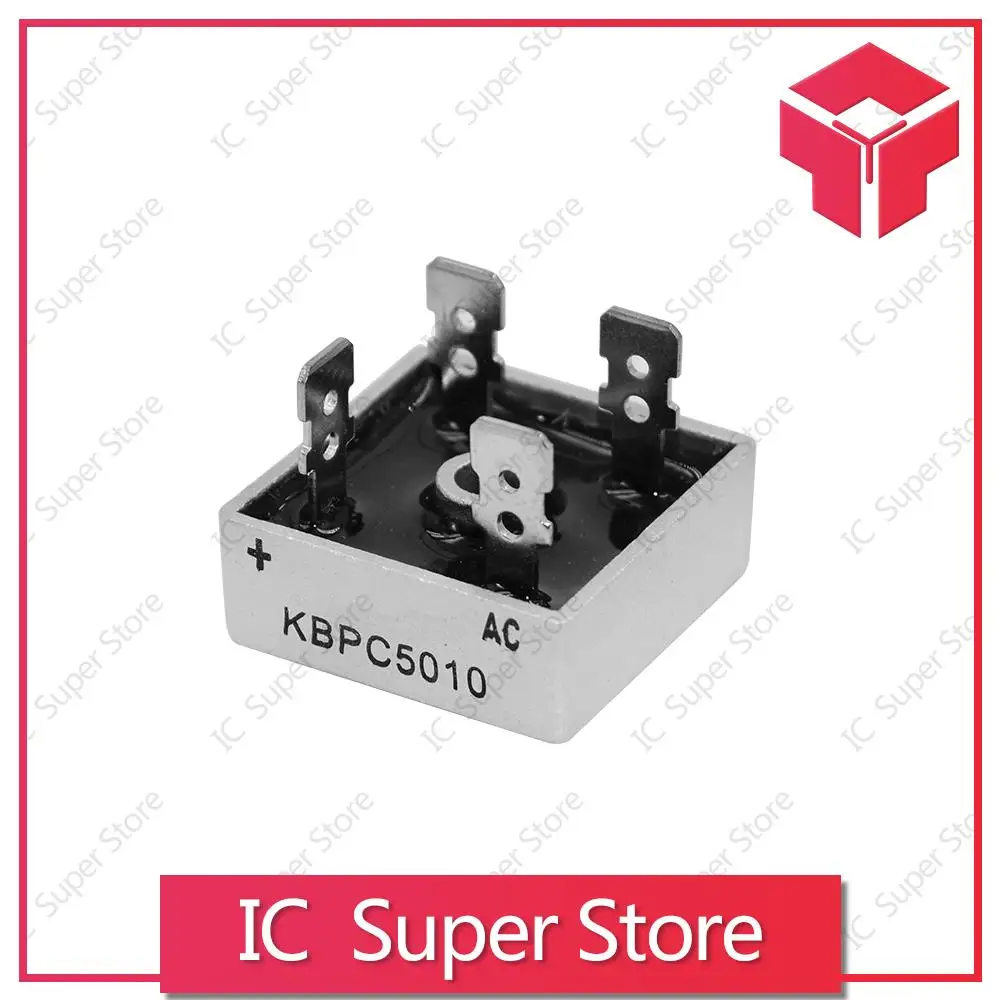 

5PCS/LOT New KBPC5010 5010 50A 1000V Phases Diode Bridge Rectifier New and Original
