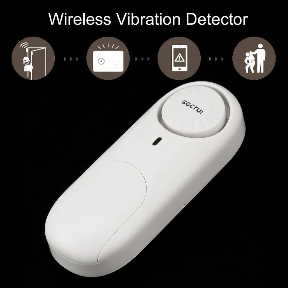 

Wireless Vibration Detector Shock Sensor For Home Villa Portable Alarm System With Three Sensitivity Switching Modes