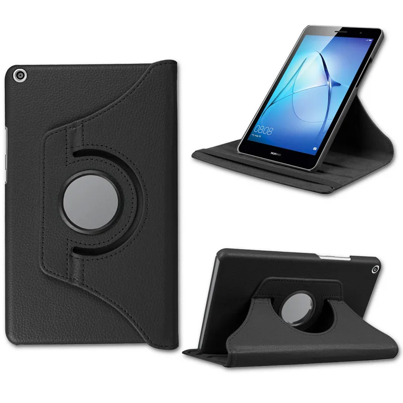 

360 Rotating PU Leather Case for Huawei MediaPad T3 8.0 Honor Play Pad 2 KOB-L09 KOB-W09 Tablet Funda Cover