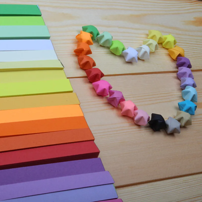 1360 шт./лот) Горячая ручной работы оригами Lucky Star бумага красочные полосы бумага для оригами и квиллинга украшения 16 цветов