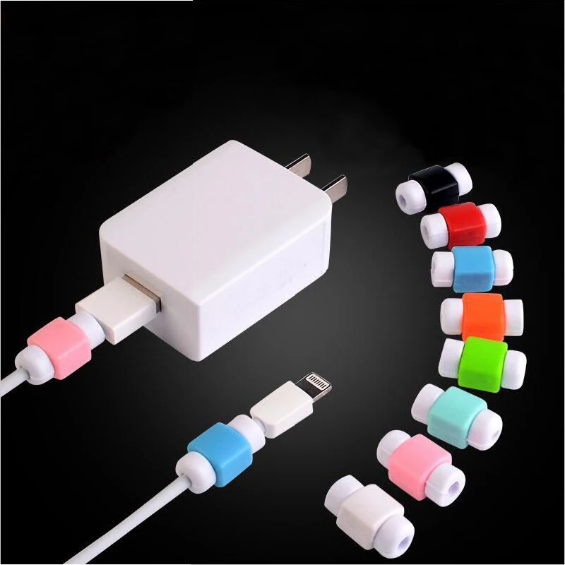 Простой милый кабель протектор данных сетевой шнур протектор защитный чехол кабель защитный чехол для кабеля для iPhone USB цветной зарядный
