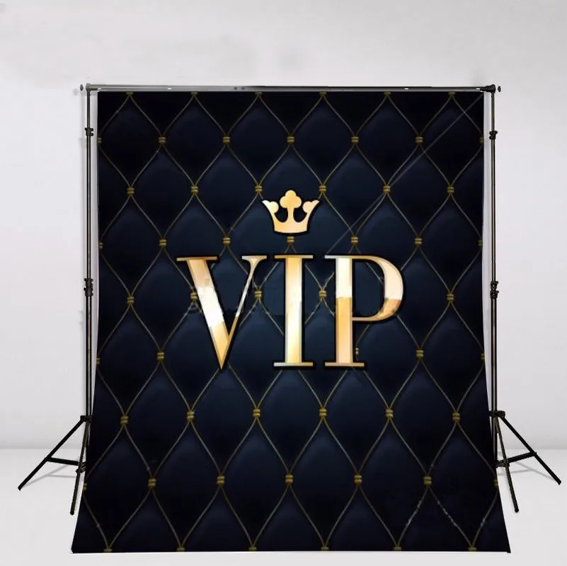 VIP бриллианты и золотые буквы с короной фон для фотостудии виниловая ткань