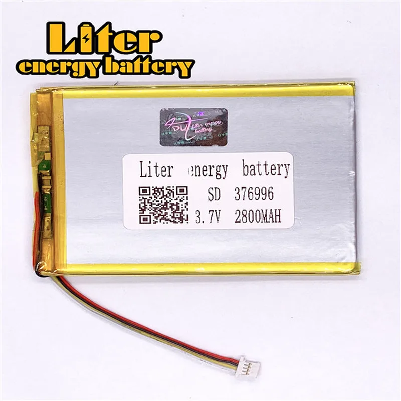plug 1.0-4P 376996 2800mah 3.7V flat rechargeable Tablet PC Battery 3.7v lipo battery lithium for mosquito lamp | Компьютеры и офис