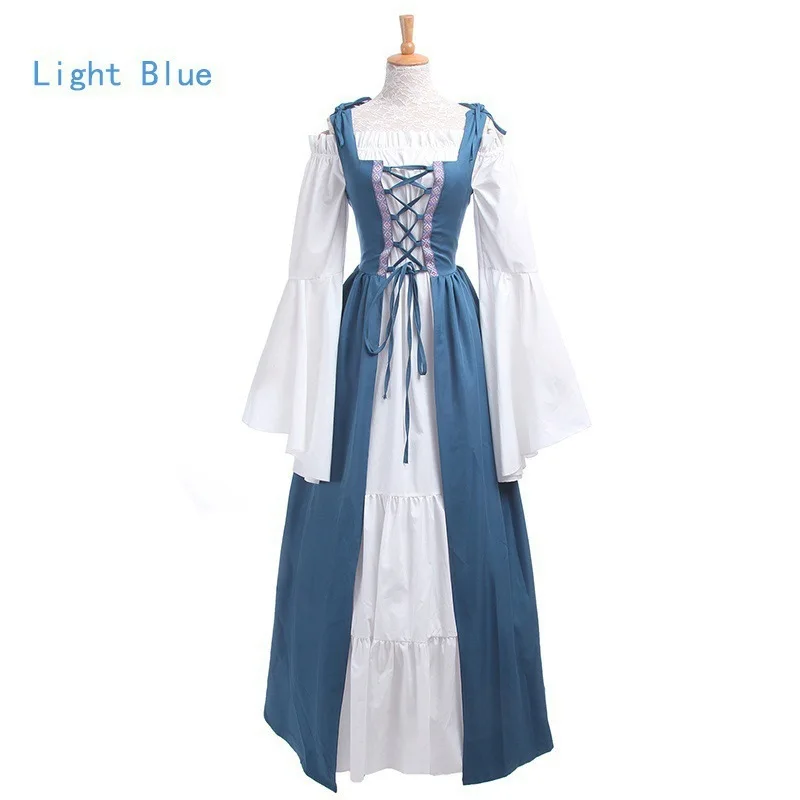 

Medieval Dress Cosplay Halloween Costumes for Women Palace Carnival Party Disguise Princess Female Vestido Robe Plus Size Noble