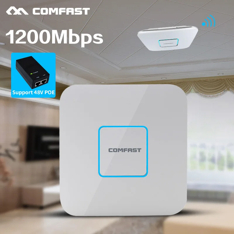 1200Mbps 2 4G 5 8G Dual Band 802 11AC Indoor Ceiling Mount Access Point Wifi Repeater