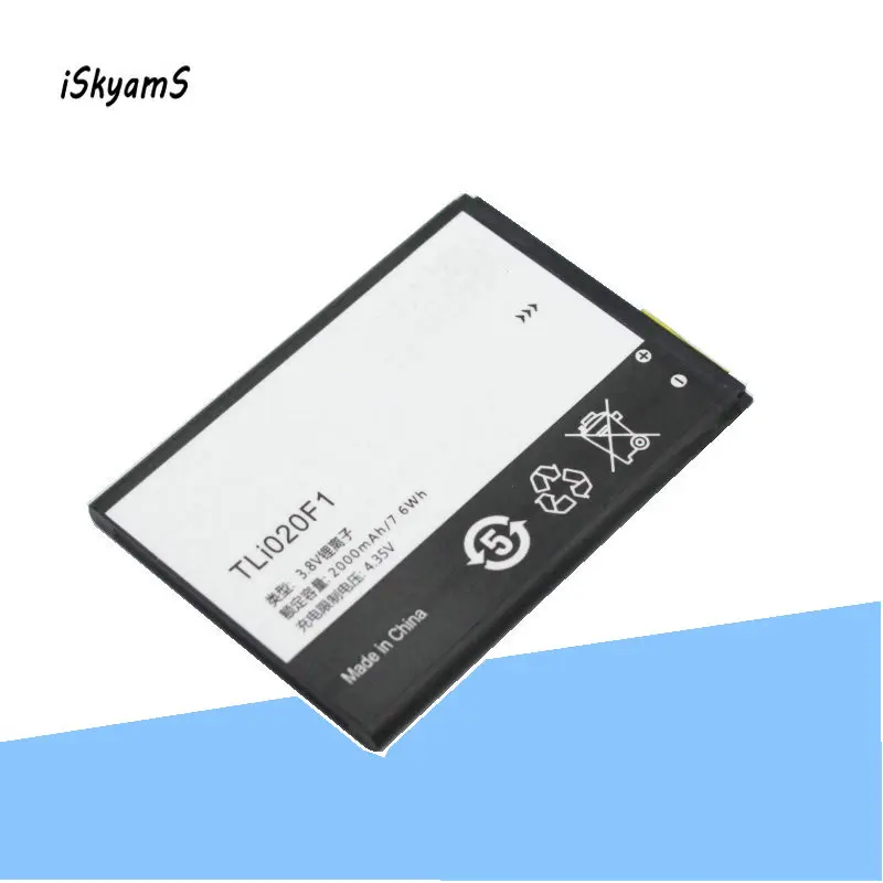 Аккумулятор iSkyamS TLI020F1 1 шт. 2000 мА · ч для Alcatel PIXI 4 5045D / Pop 2 5042D J726T J726T-so2 J728T TCL C7 7040D J720 |