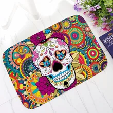 CAMMITEVER красочный коврик с черепом Входные Коврики для ванной для гостиной кухни Нескользящий Резиновый Домашний напольный коврик alfombres