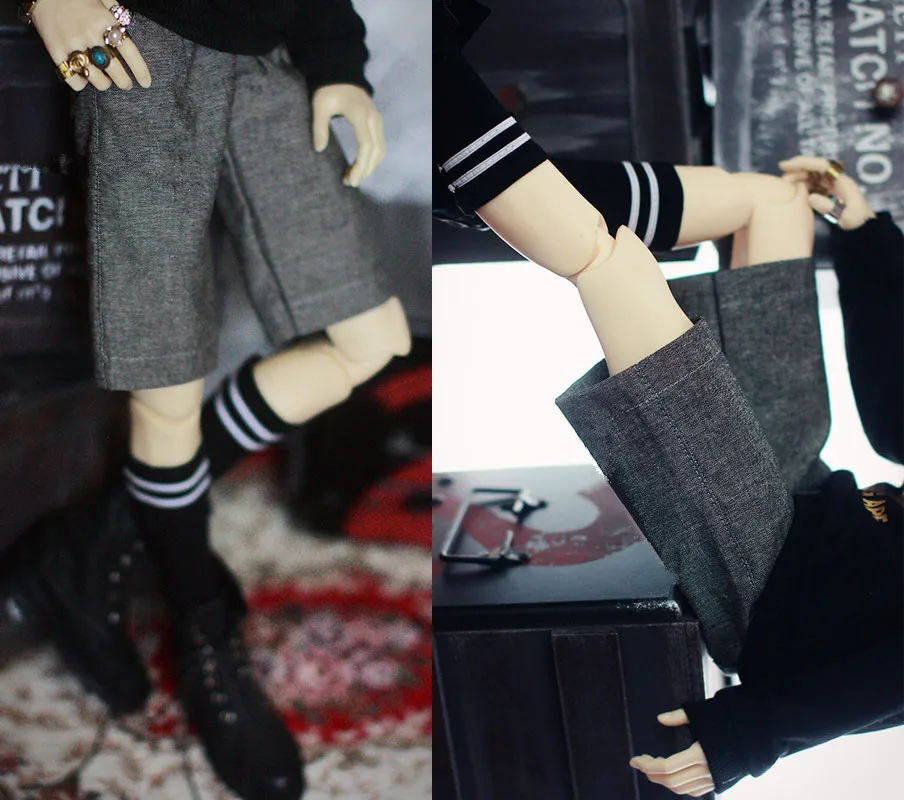 

Fashion BJD Doll Retro black linen pants For BJD 1/6 YOSD 1/4 MSD,1/3 SD13,SD17, Uncle Doll Clothes CMB67