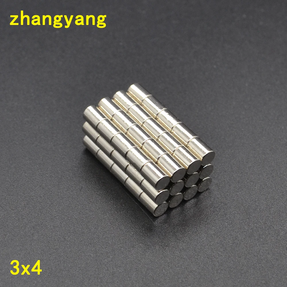 1000pcs 3x4 mm mini D3x4mm 3mmx4mm high strength rare earth