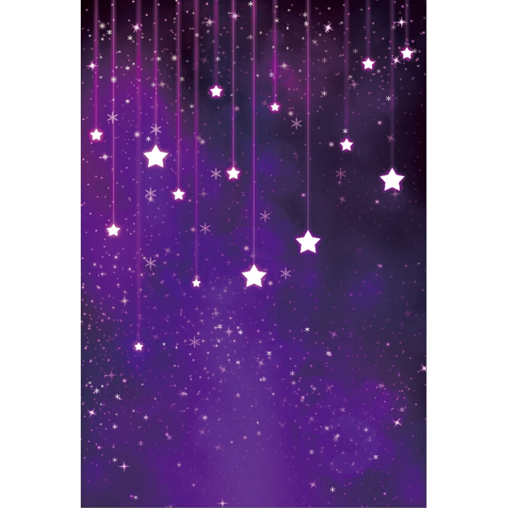 Laeacco Twinkle Little Stars Baby Birthday Party Snowflake Photo Backgrounds Customized Photographic Backdrops For Photo Studio