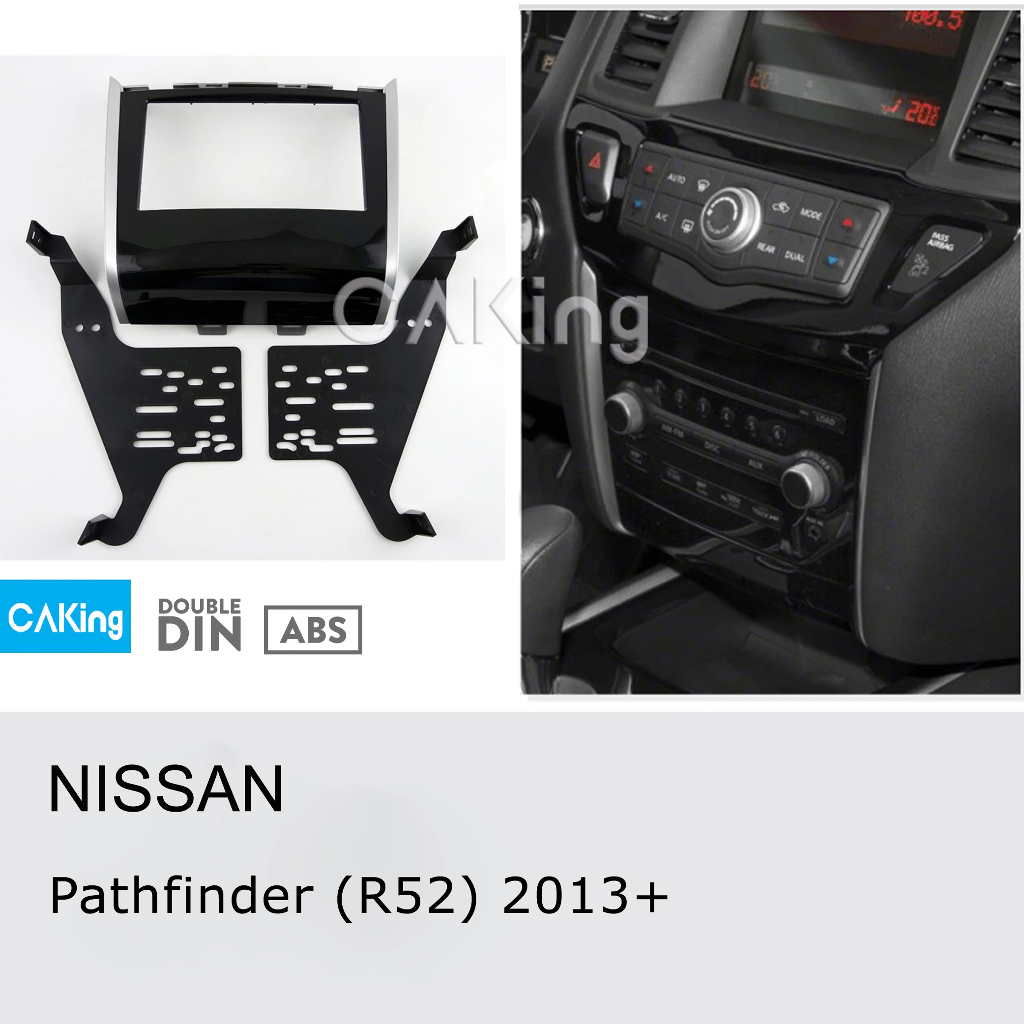 Двойной Din Автомобильная панель, Радио панель для Nissan Pathfinder(R52) 2013+ набор для установки, лицевая панель, крышка адаптера, передняя рамка