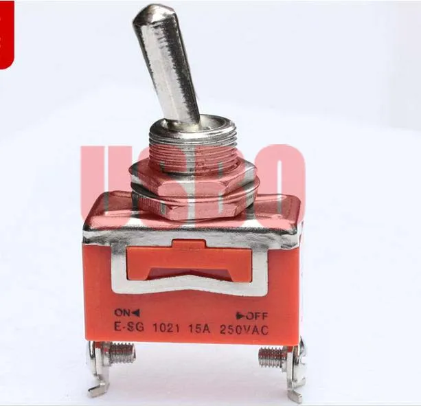 10PCS 15A 250V 2-Pin Toggle Switch ON-OFF