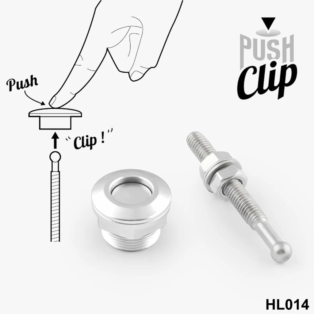 2019 New 22mm Universal Aluminum Push Button Quick Release Bonnet Hood Pins Lock Latch For Most Applications