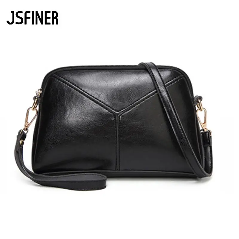 

JSFINER Women Shell Luxurious Handbag Female Vintage Patchwork Single Shoulder Bags Women Oil Wax High-capacity Shopping Handbag