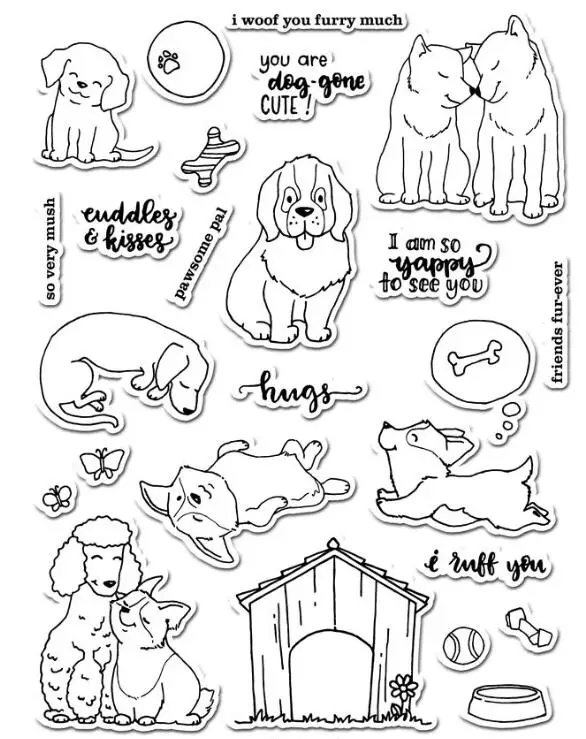 dog Clear Stamp Or stamp for DIY Scrapbooking/Card Making/Kids Fun