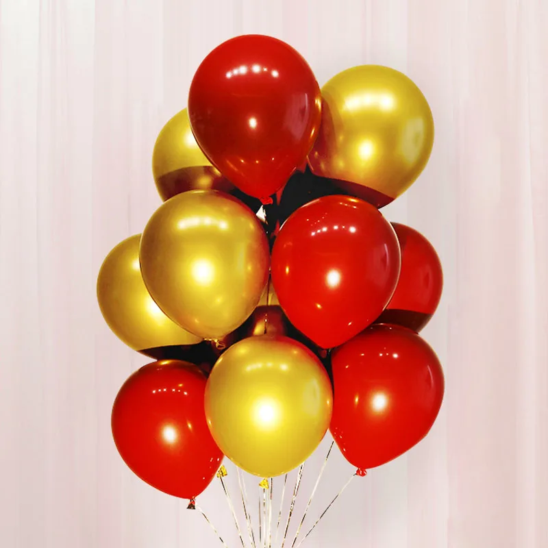 Перламутровый Рубиновый Красный шар свадебное украшение Новые блестящие металлические латексные шары Хромированные Металлические цвета воздушный шарик вечерние украшения